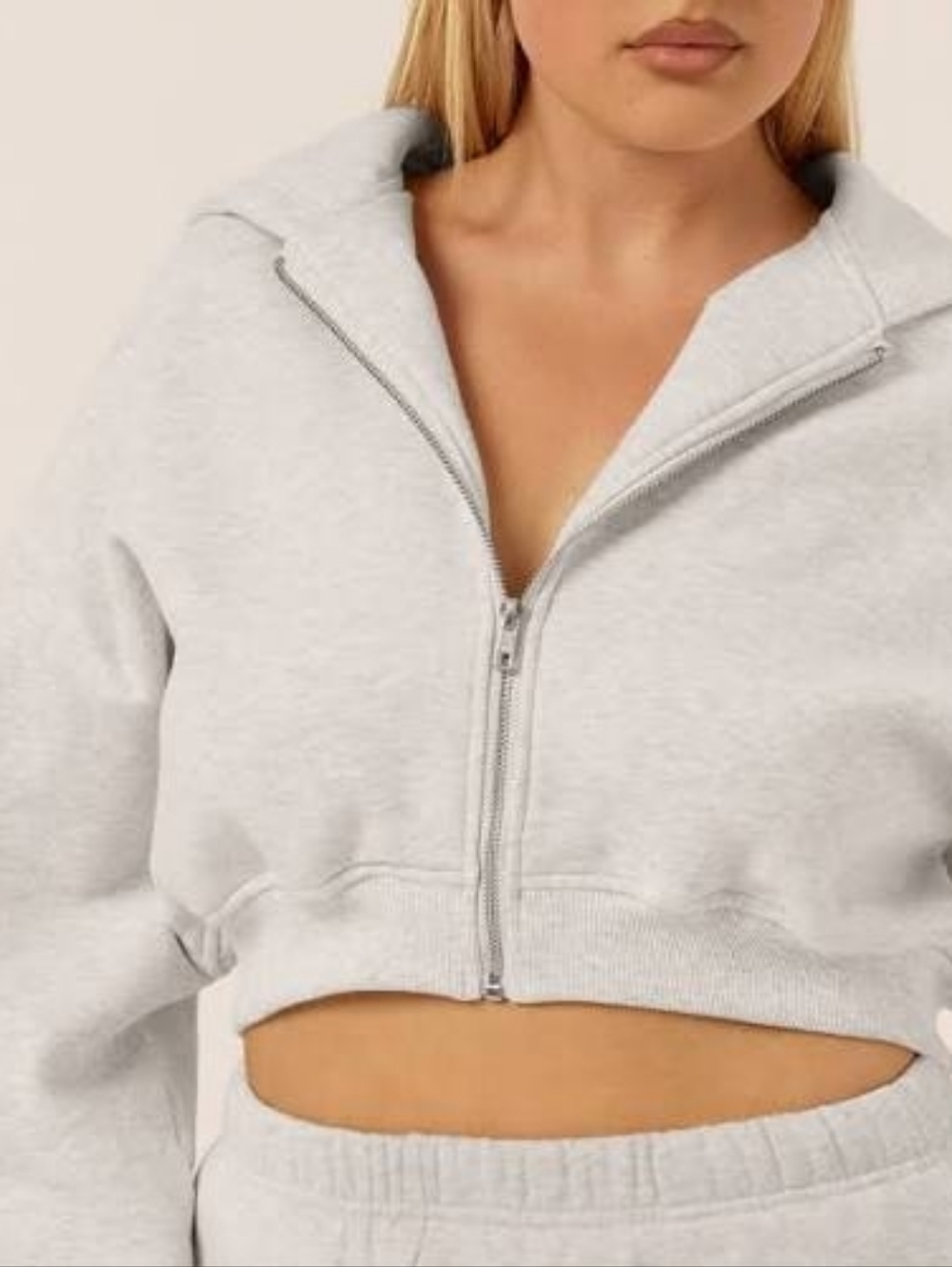 NWT CSB Cropped Zip-Up Hoodie